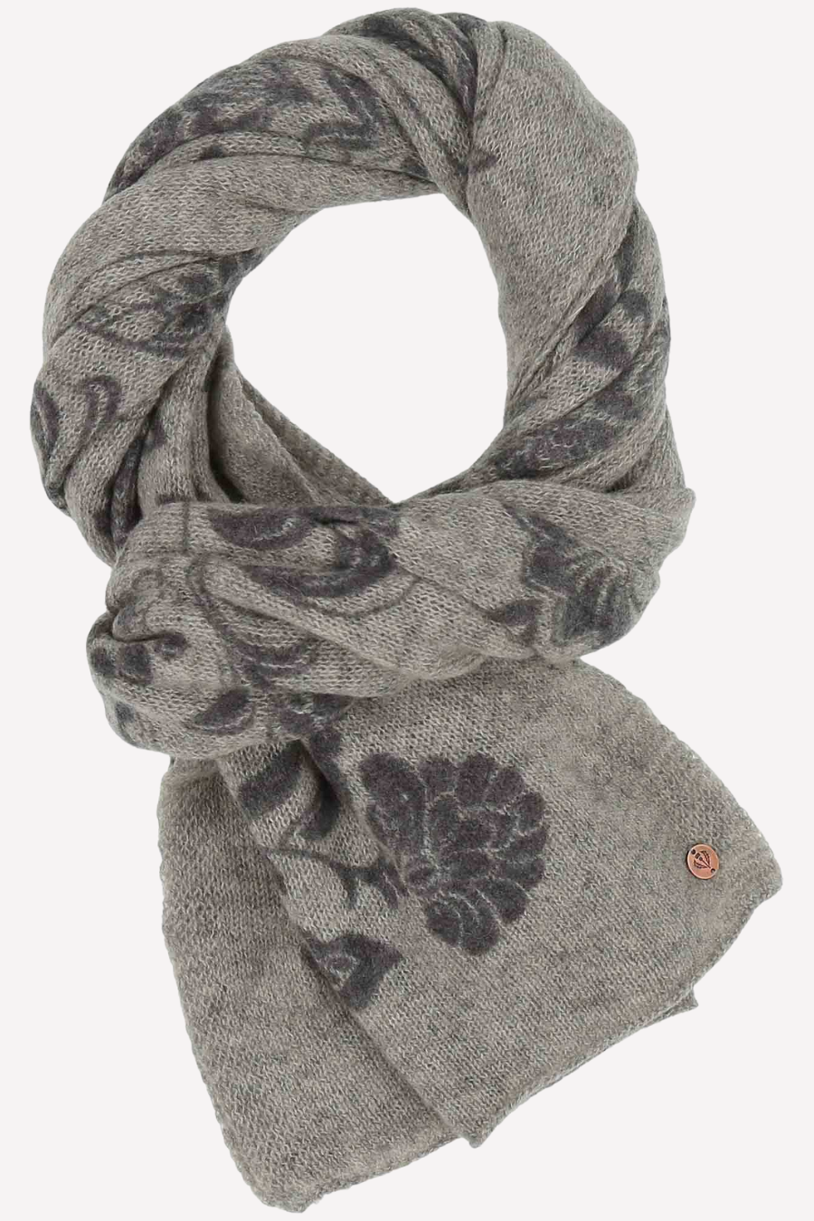 Knitted Wool Stole with Animal and Plant motif-COMING SOON