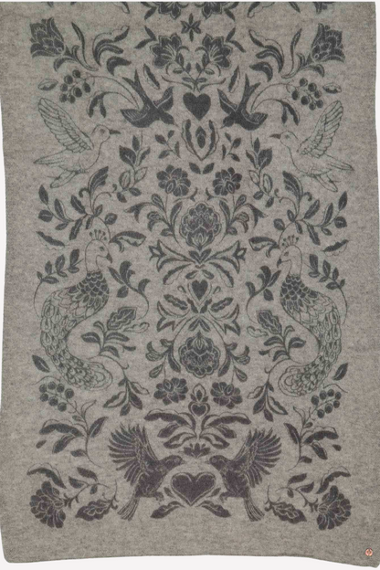 Knitted Wool Stole with Animal and Plant motif-COMING SOON