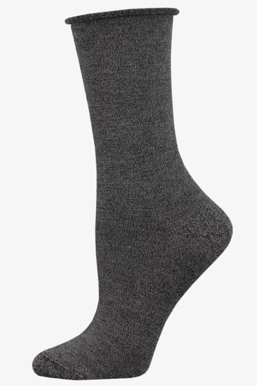 Ladies Bamboo Solid Roll Top Socks