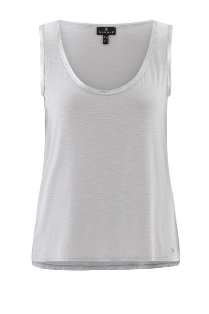 Relaxed Tank with Foil Trim Detail