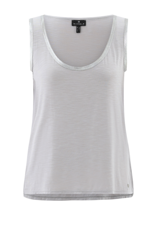 Relaxed Tank with Foil Trim Detail