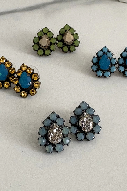 Crystal Teardrop Stud Earring