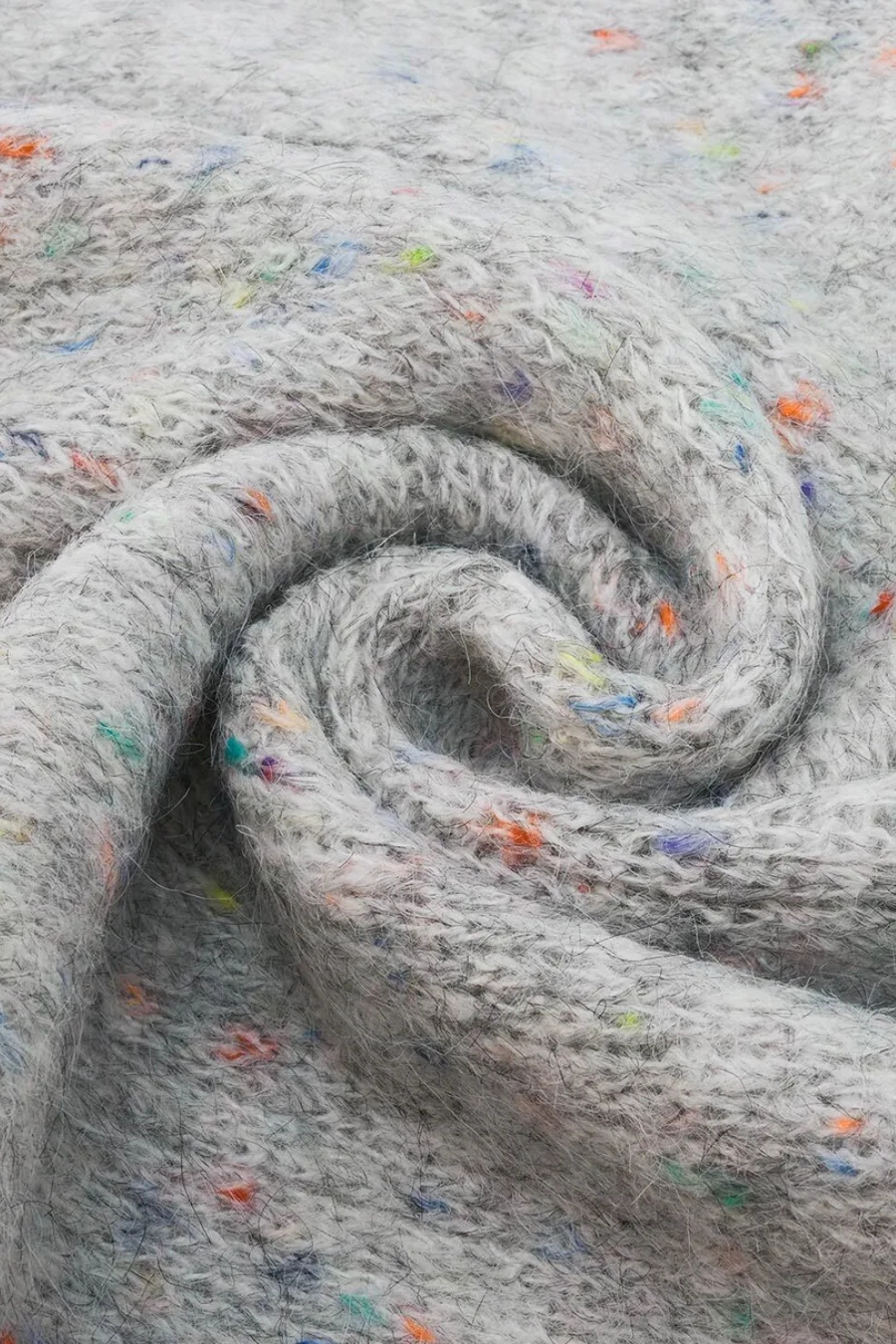 Colorful Mottled Knit Triangle Scarf-COMING SOON