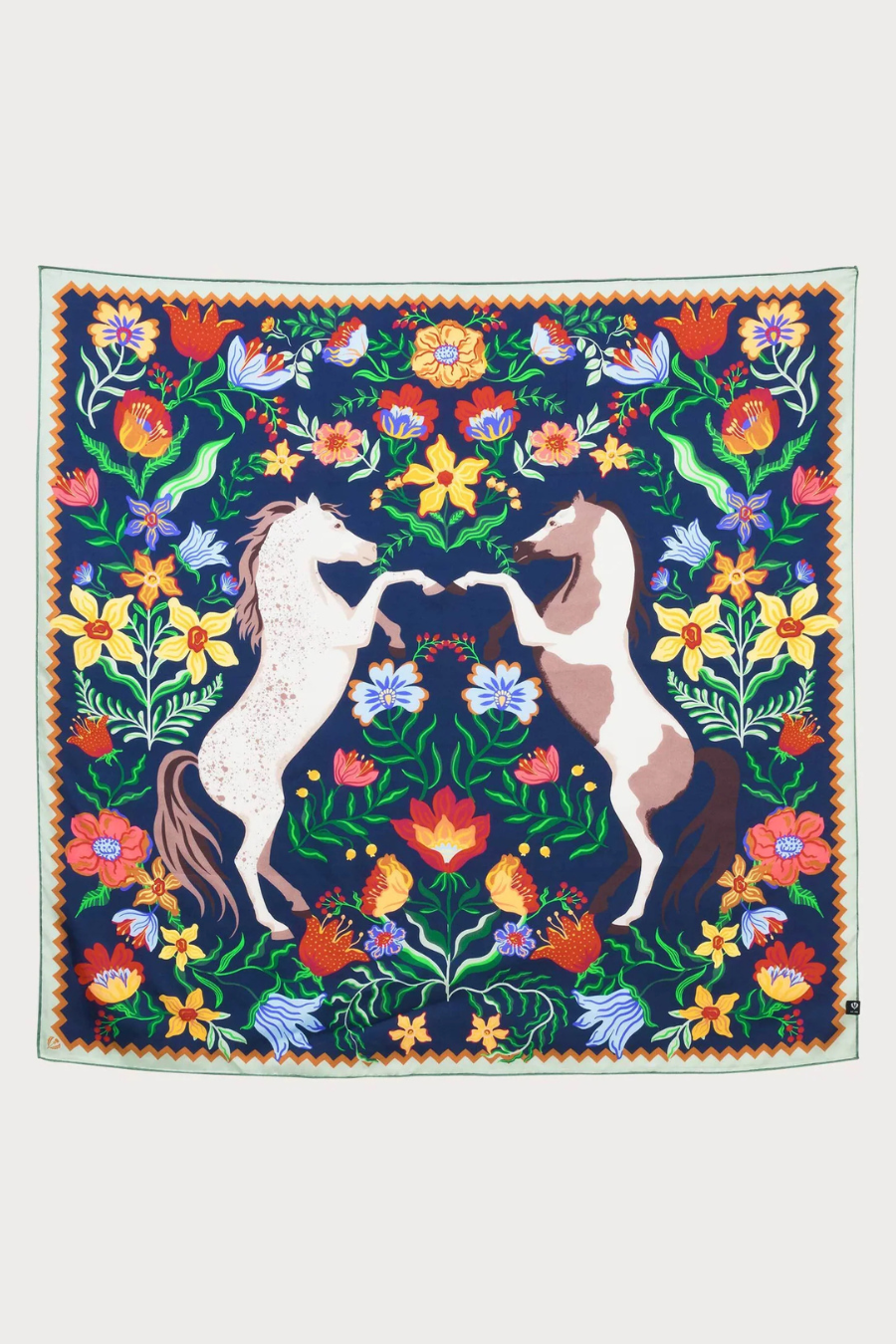 Horse Print Silk Square Scarf-COMING SOON