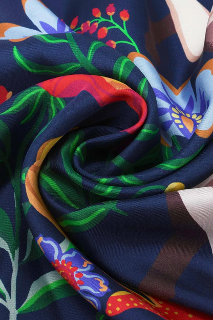 Horse Print Silk Square Scarf-COMING SOON
