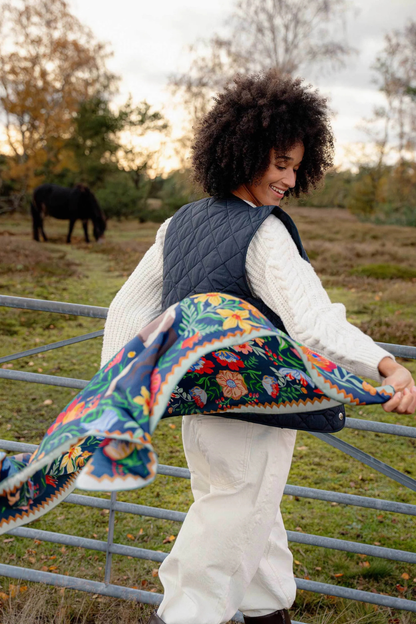 Horse Print Silk Square Scarf-COMING SOON