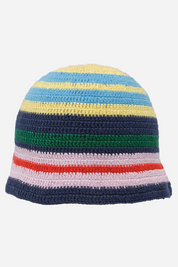 Gallery Stripe Crochet Bucket Hat