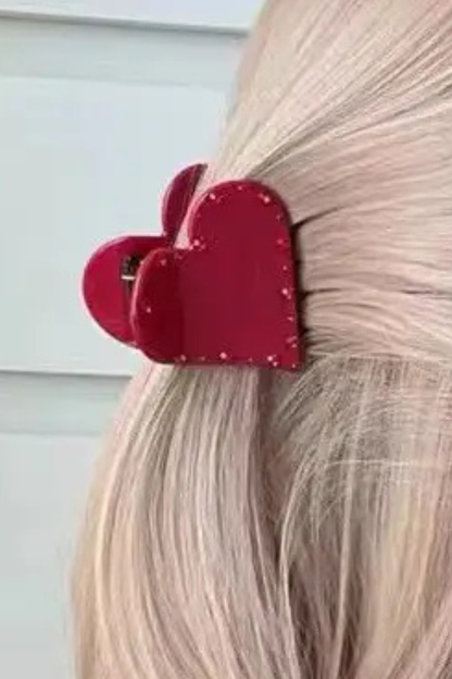 Heart Shape Crystal Border Hair Jaw