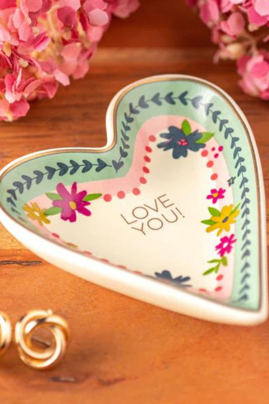 "Love You" Small Heart Shape Trinket Dish
