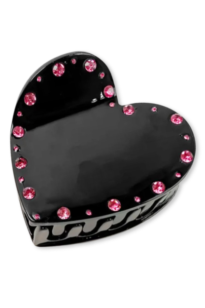 Heart Shape Crystal Border Hair Jaw