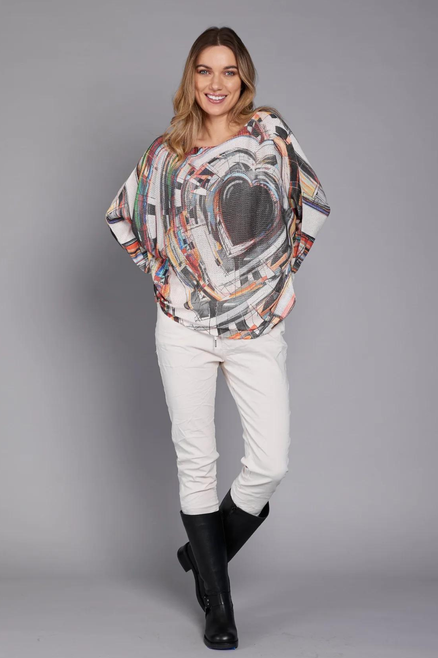 Heart Beat Batwing Sleeve Top