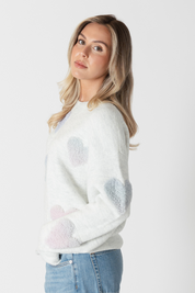 Ajax Sherpa Heart Sweater