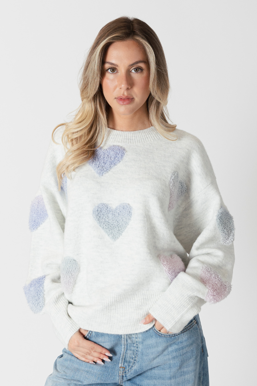 Ajax Sherpa Heart Sweater