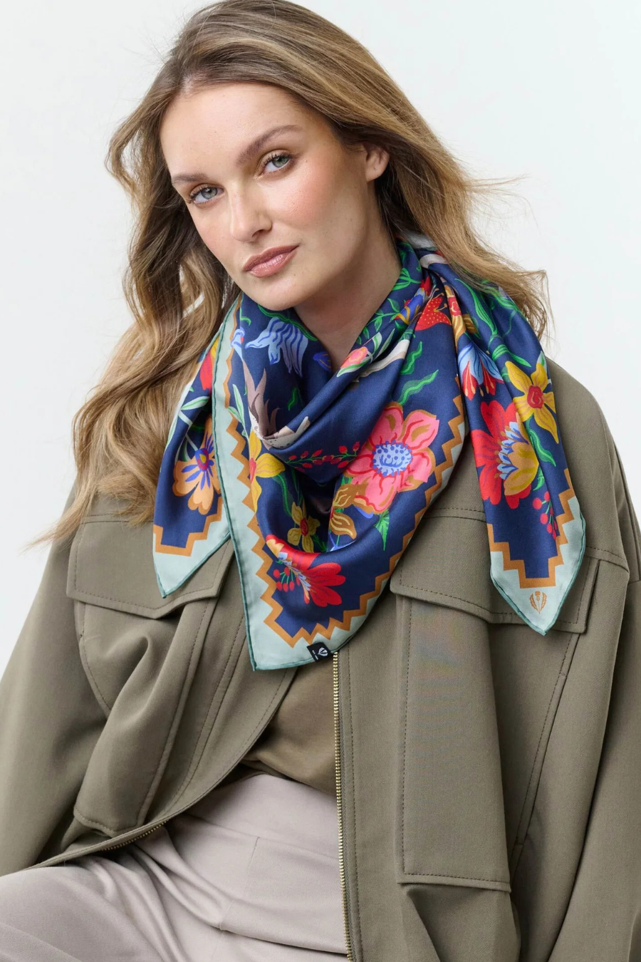 Horse Print Silk Square Scarf-COMING SOON