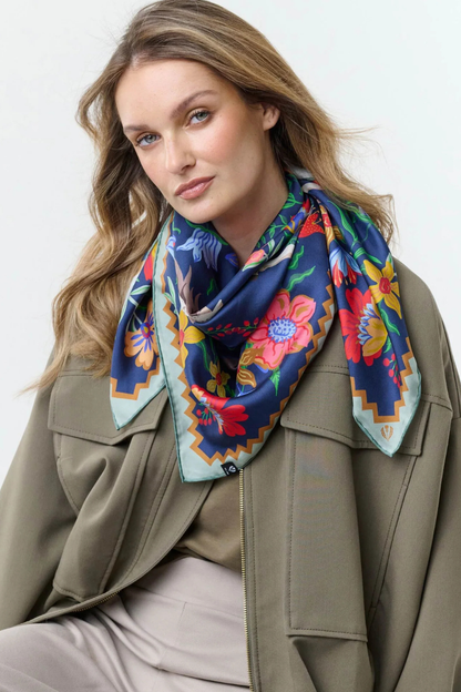 Horse Print Silk Square Scarf-COMING SOON
