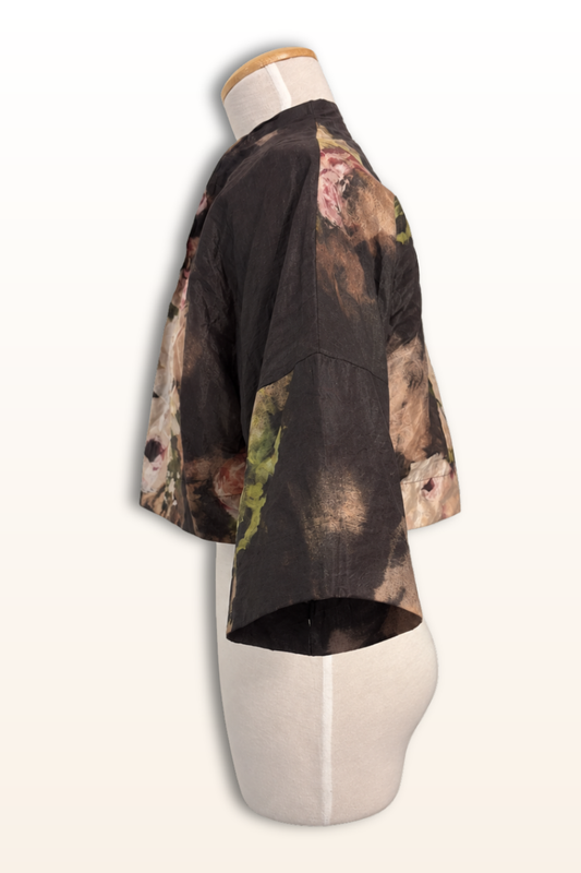 Lotus Cardigan in Fiore Memory Crunch Taffeta
