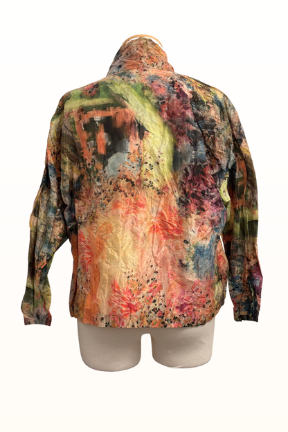 Greta Jacket in Giverny "Monet" Print Polyester-Size Medium ONLY