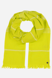 Pick Stitch Stripes Cotton Scarf