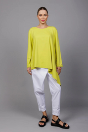 Asymmetic Hem Cotton Jersey Top