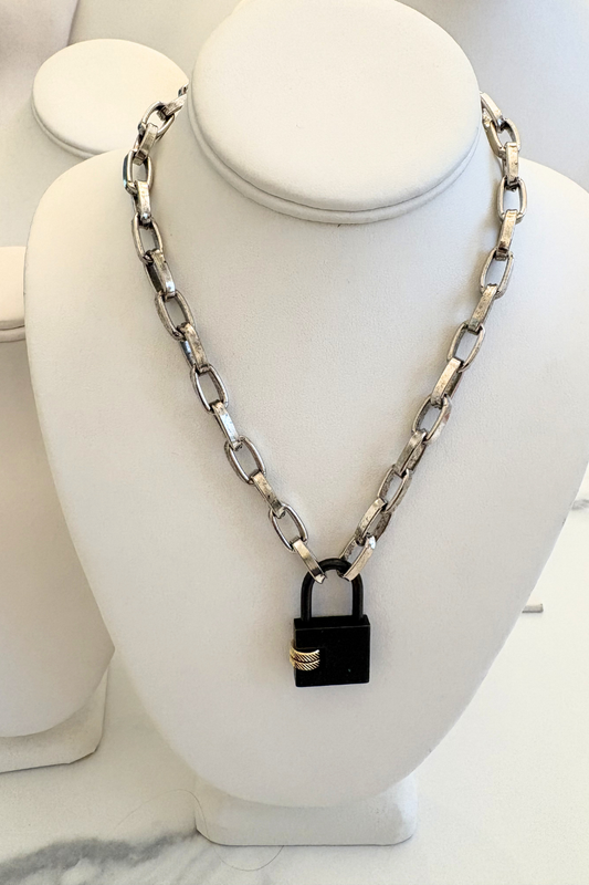 Black Lock Necklace