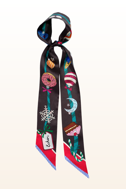 Ornament Silk Ribbon Scarf