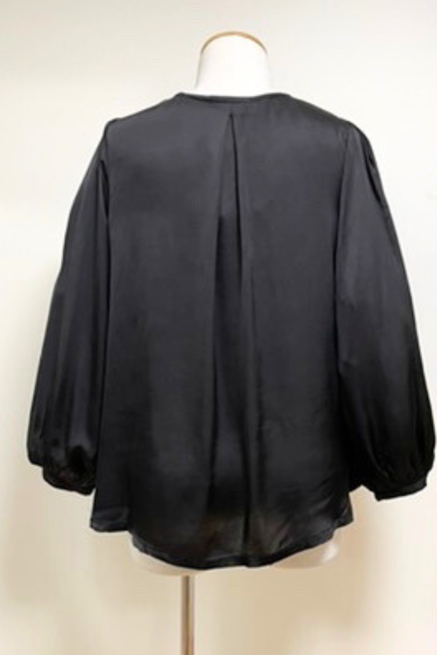 Lucinda Shirt in Black Satin