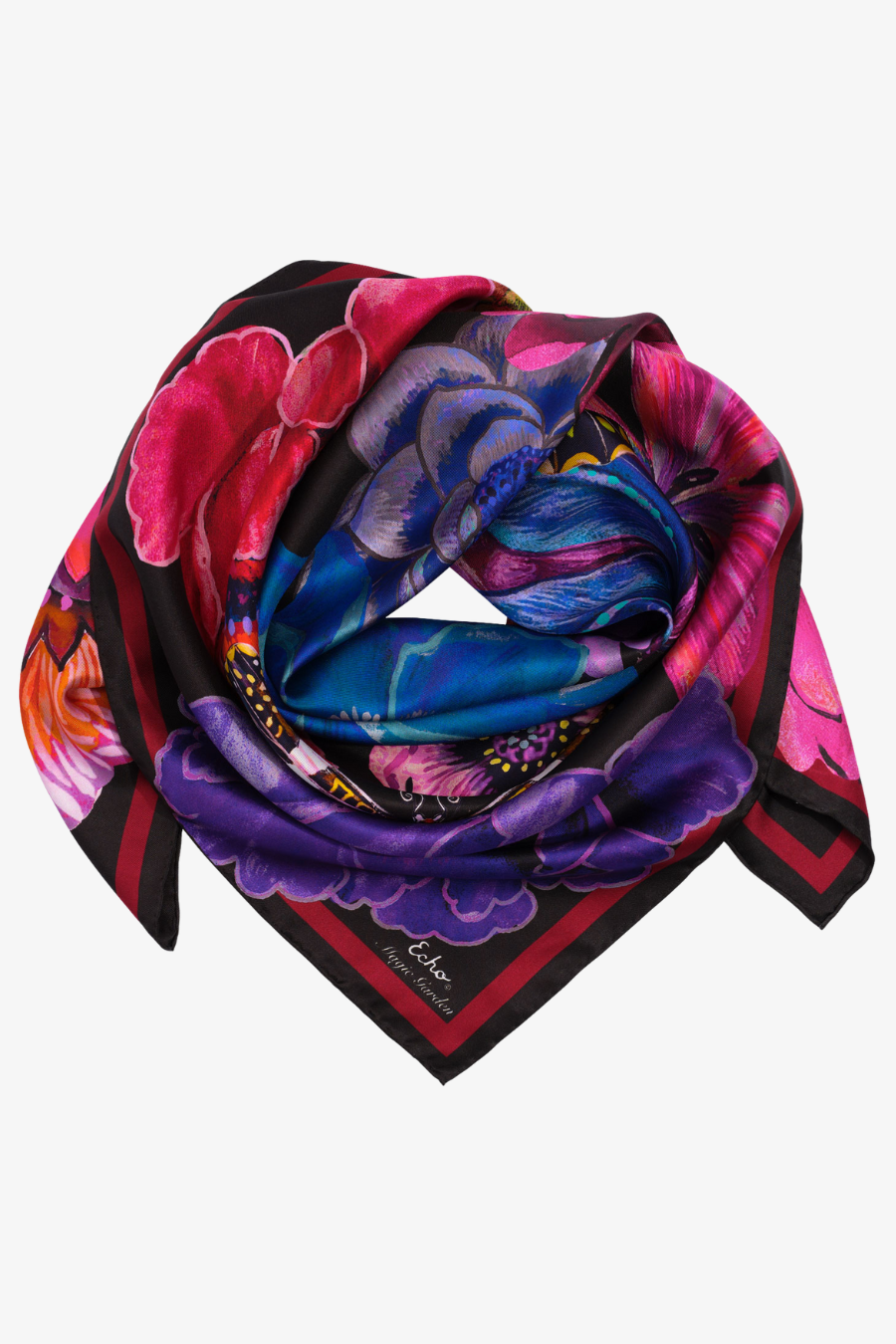 Magic Garden 35" Silk Square Scarf