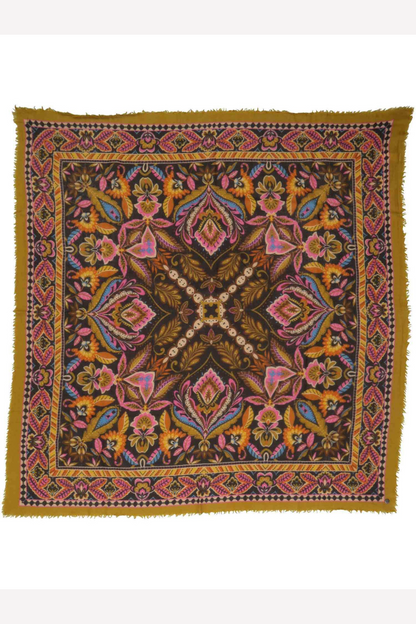 Paisley Boho Light Weight Wool Square Scarf-COMING SOON