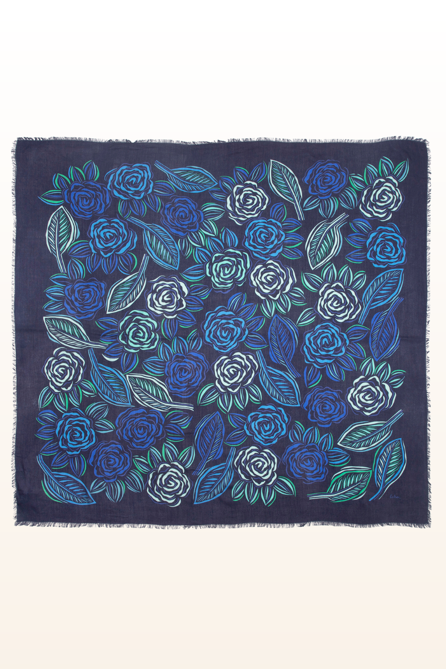 Gestural Rose Square Scarf-COMING SOON