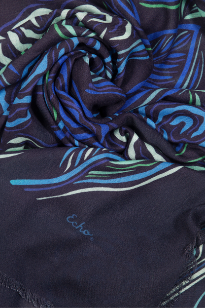 Gestural Rose Square Scarf-COMING SOON