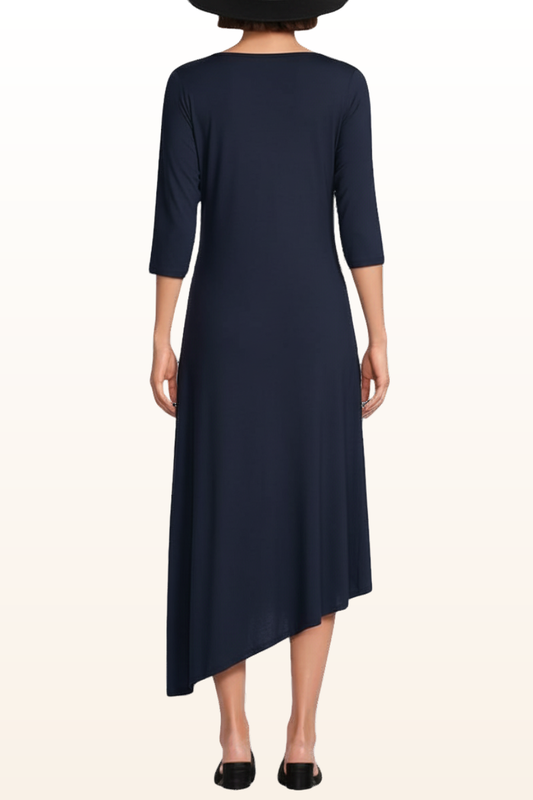 Sydney Dress in Navy Bamboo Cotton