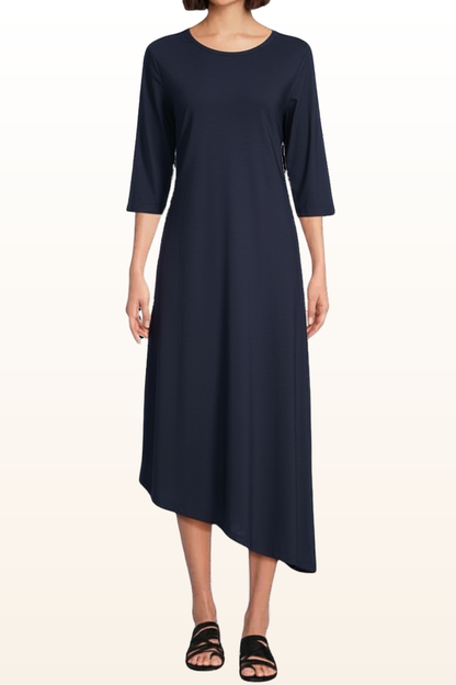 Sydney Dress in Navy Bamboo Cotton