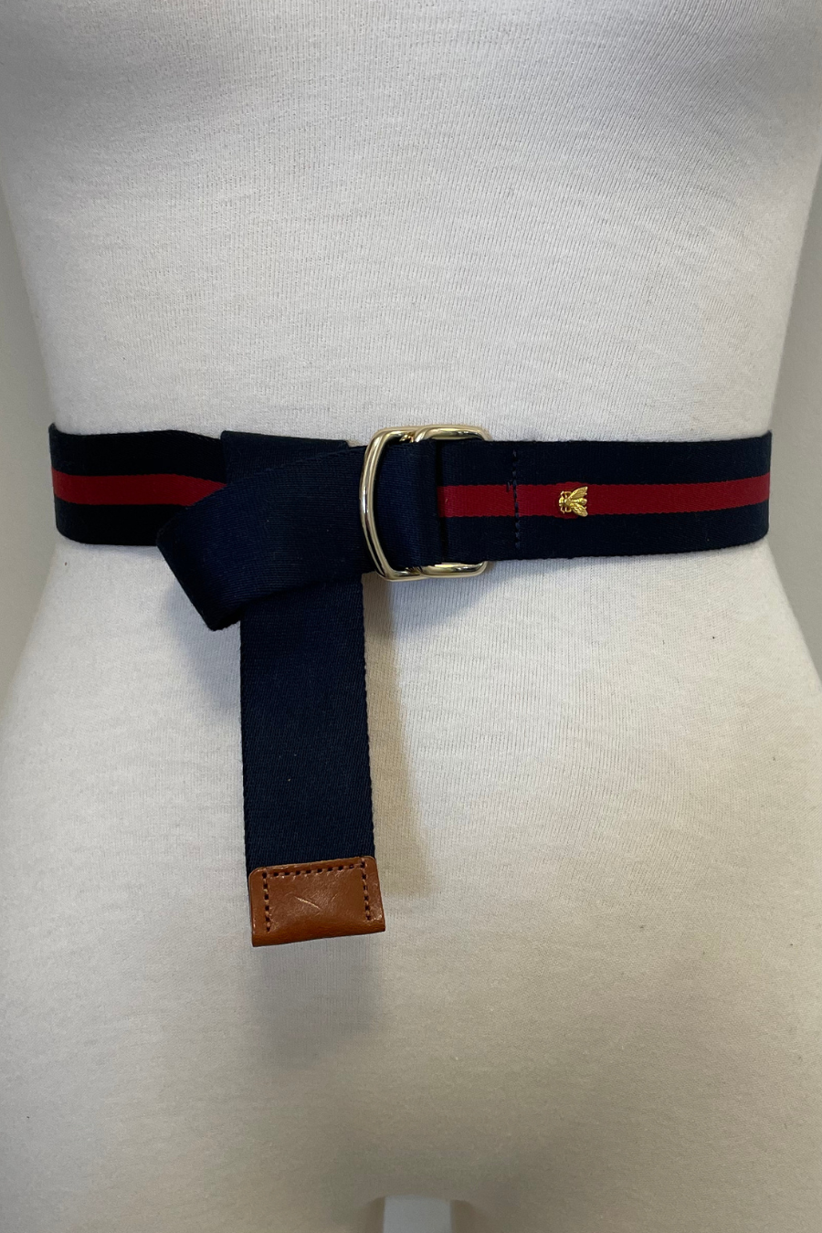 Double "D" Ring Fabric Stripe Belt