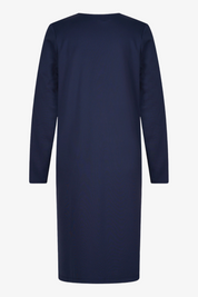 Navy V-Neck Jersey Dress