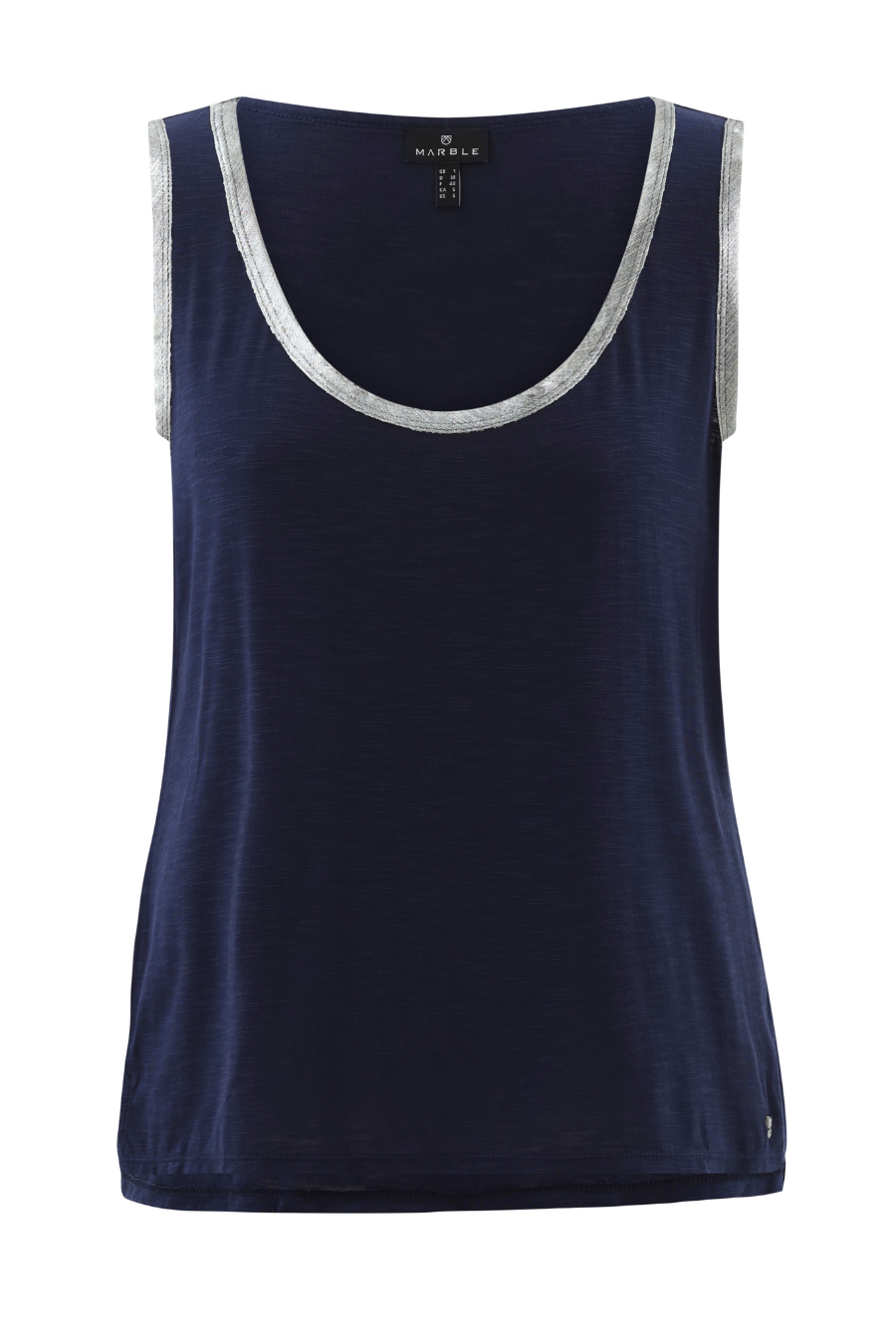 Relaxed Tank with Foil Trim Detail