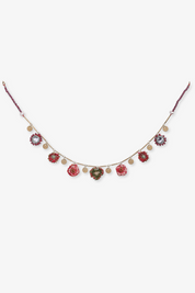 Embroidered Garden Flower Necklace-COMING SOON