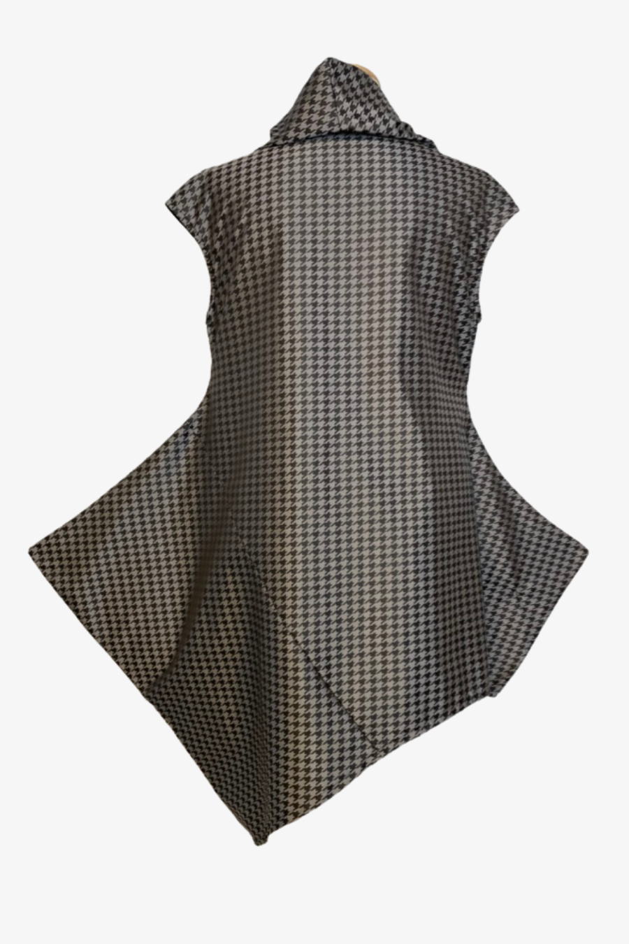 Noa Tunic in Houndstooth Memory Crunch Taffeta