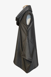 Noa Tunic in Houndstooth Memory Crunch Taffeta