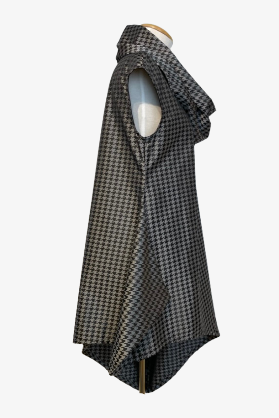 Noa Tunic in Houndstooth Memory Crunch Taffeta