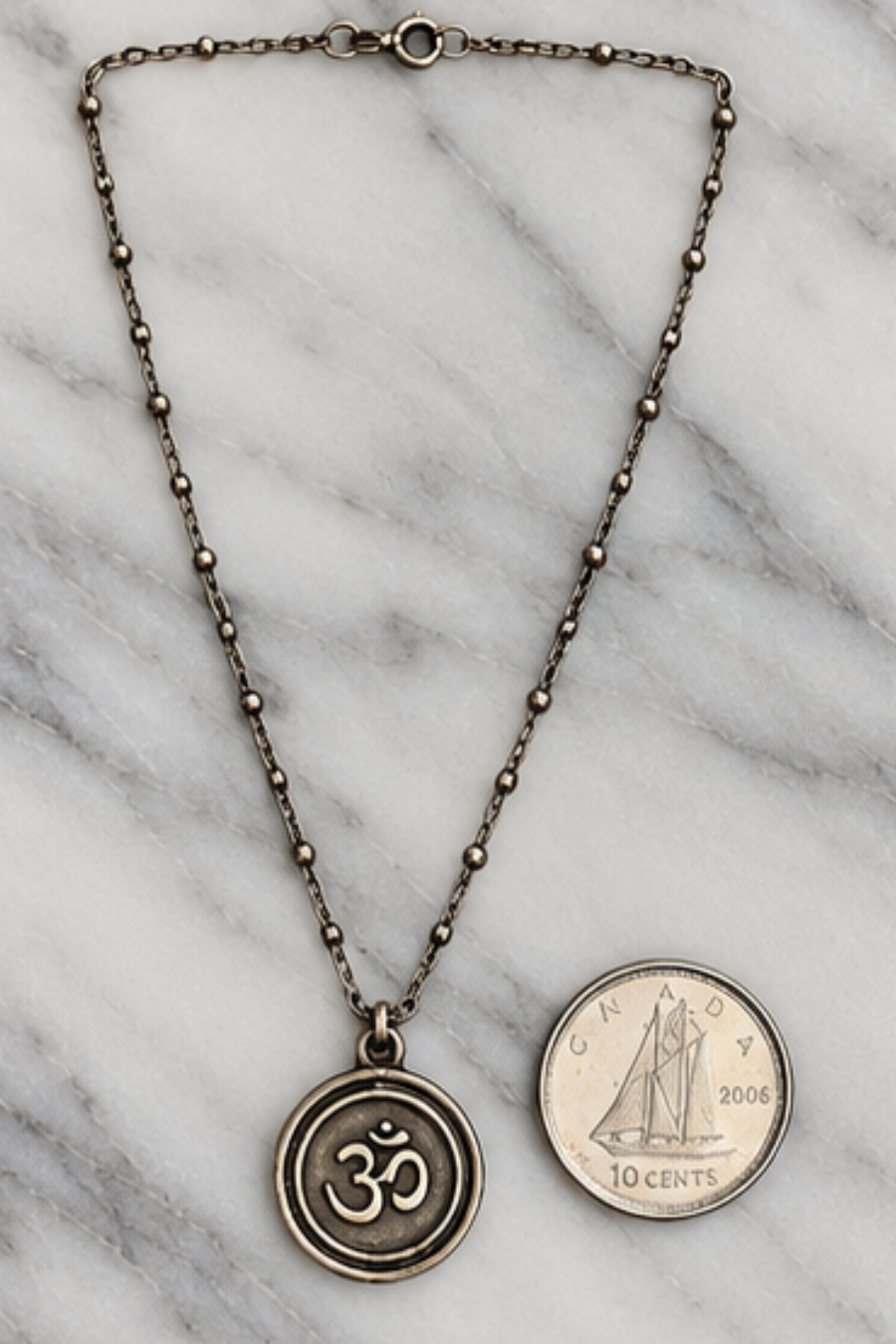 Refurbished Sterling Silver Euro-Back Symbol Necklace