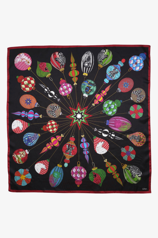 Deck The Halls 35" Silk Square Scarf