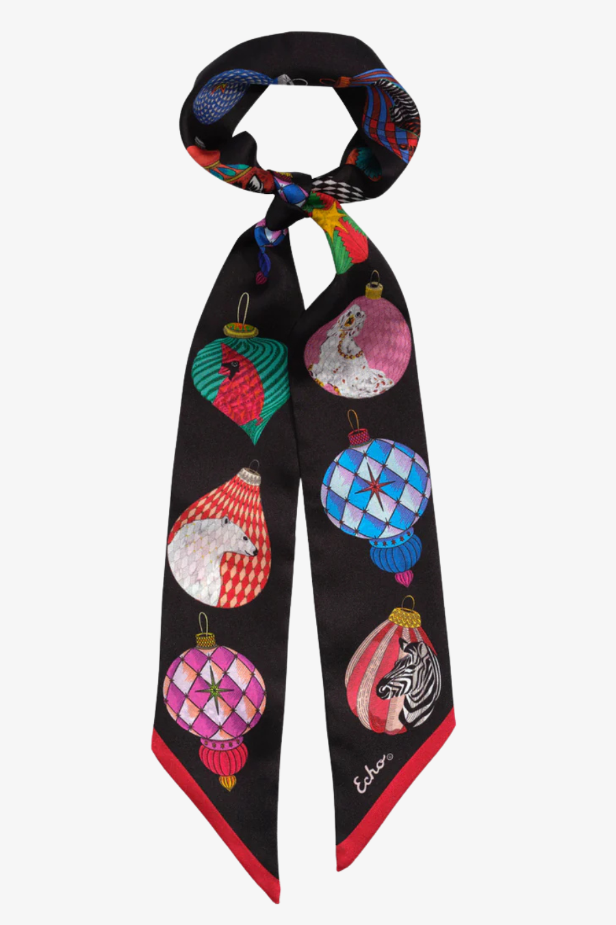 Ornaments Silk Ribbon Scarf