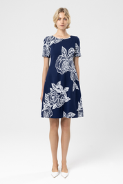 Pam Dress in Navy