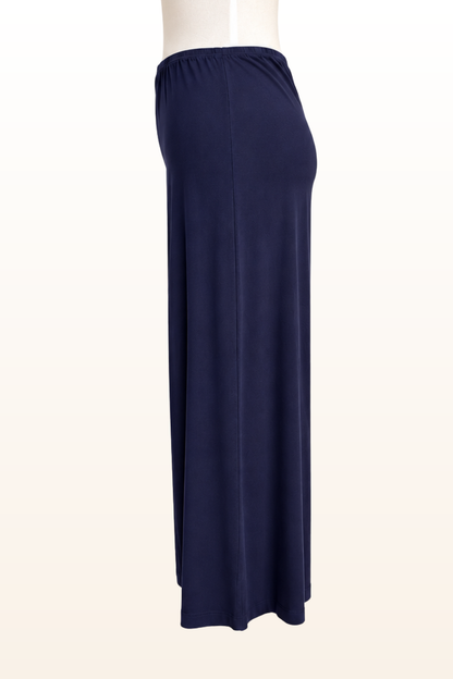 Crop Full Pant in Navy Bamboo Cotton