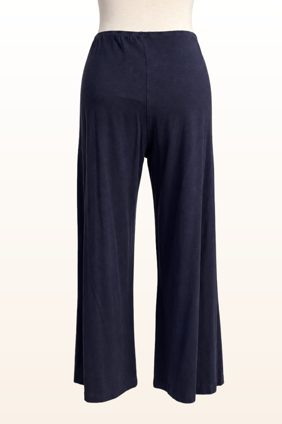 Crop Full Pant in Navy Bamboo Cotton