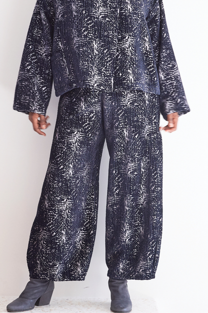 Flat Front Medina Pant in Fontana Velvet Chenille