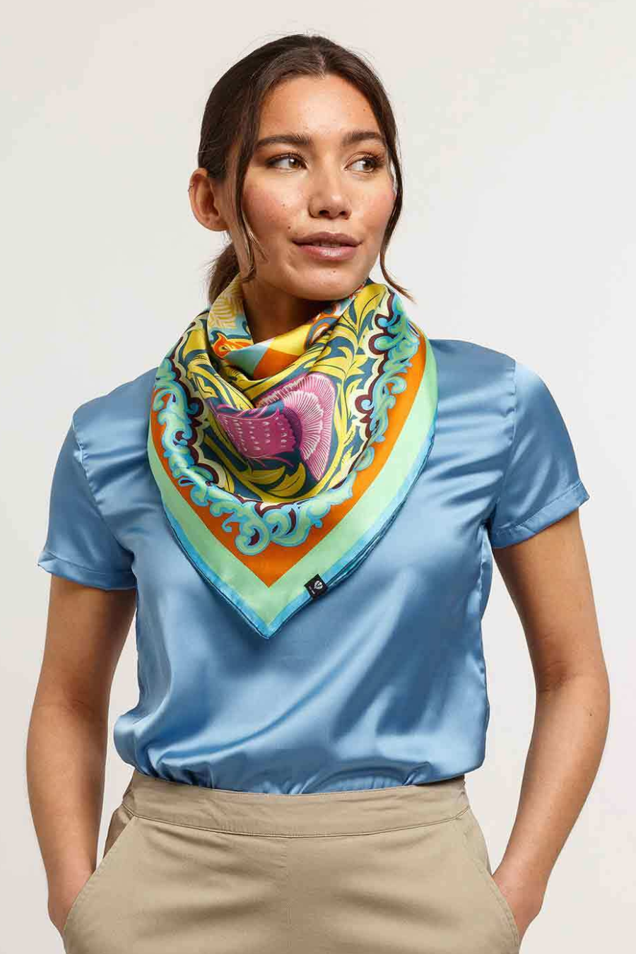 Forest Patchwork Silk Square Scarf-COMING SOON