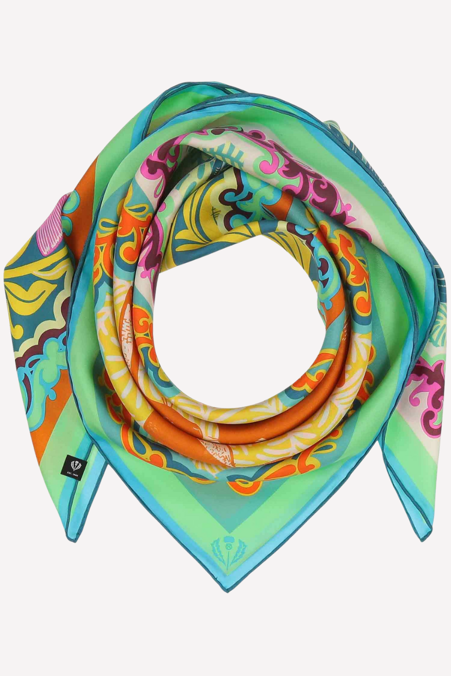 Forest Patchwork Silk Square Scarf-COMING SOON