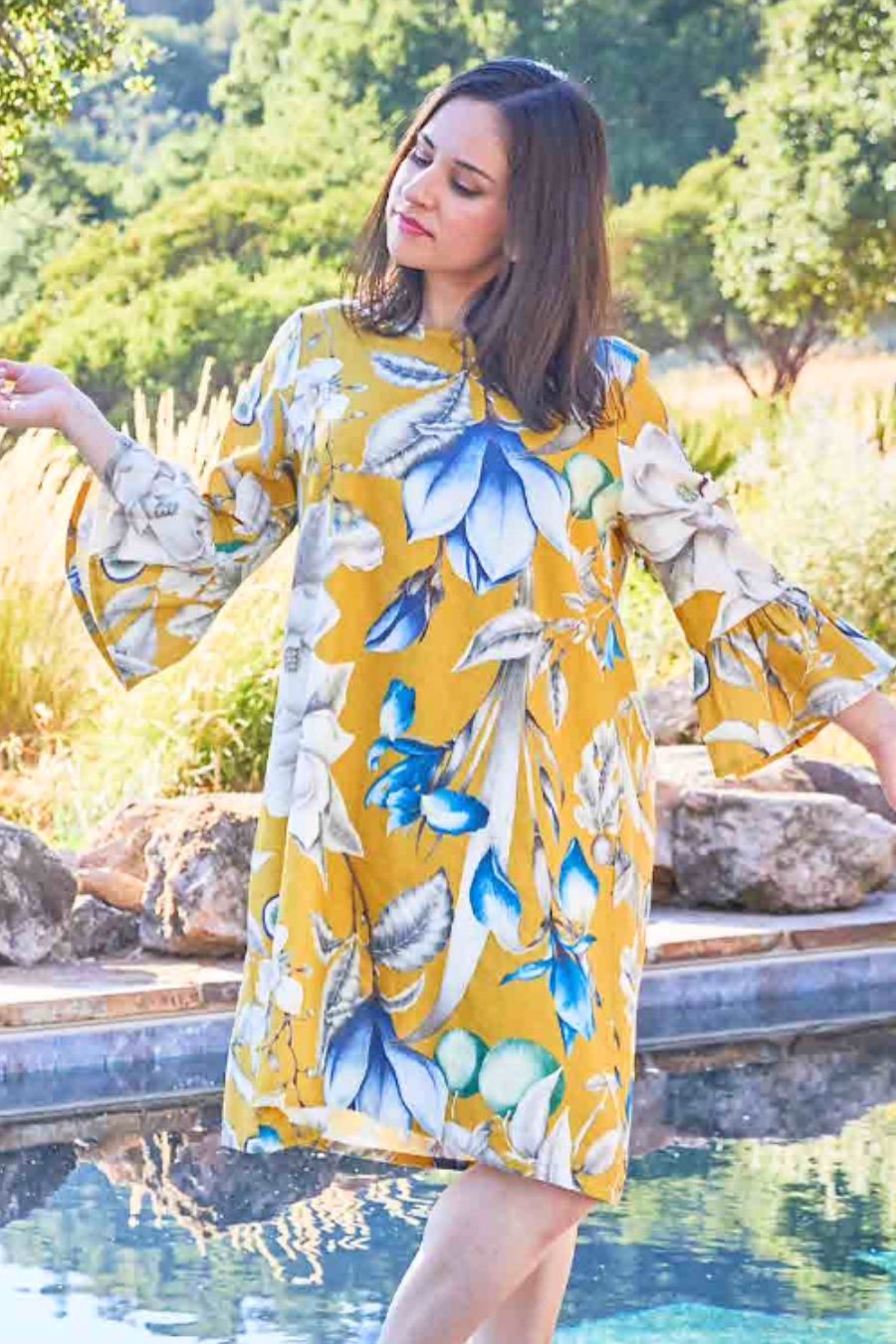 Phryne Tunic in Cumbria Print Linen