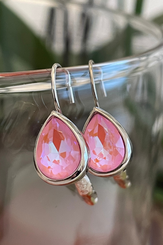 Nina Tear Drop Crystal Euroback Earring